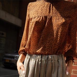 Theory of Gaia cheetah blouse